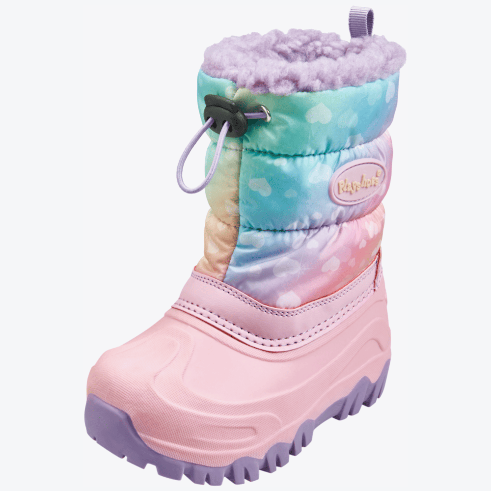 Playshoes Winterstiefel - Winter-Bootie Regenbogen - Rosa