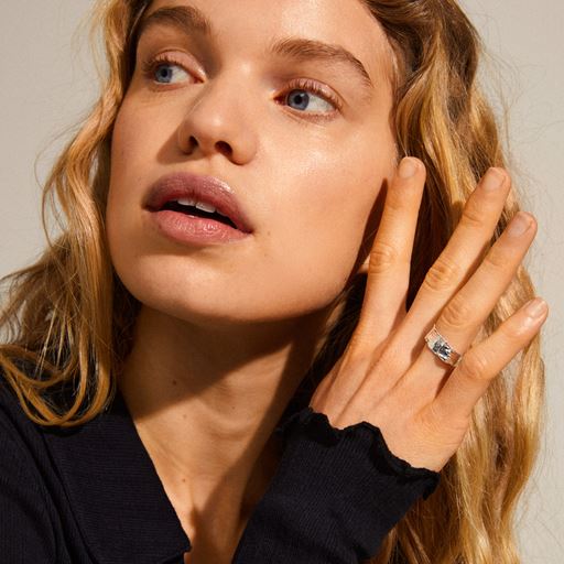 Pilgrim Bathilda Ring, Silver Plated