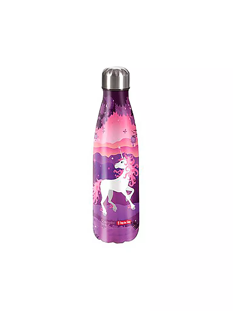 STEP BY STEP Edelstahl Trinkflasche 0,5L Unicorn Uala beere