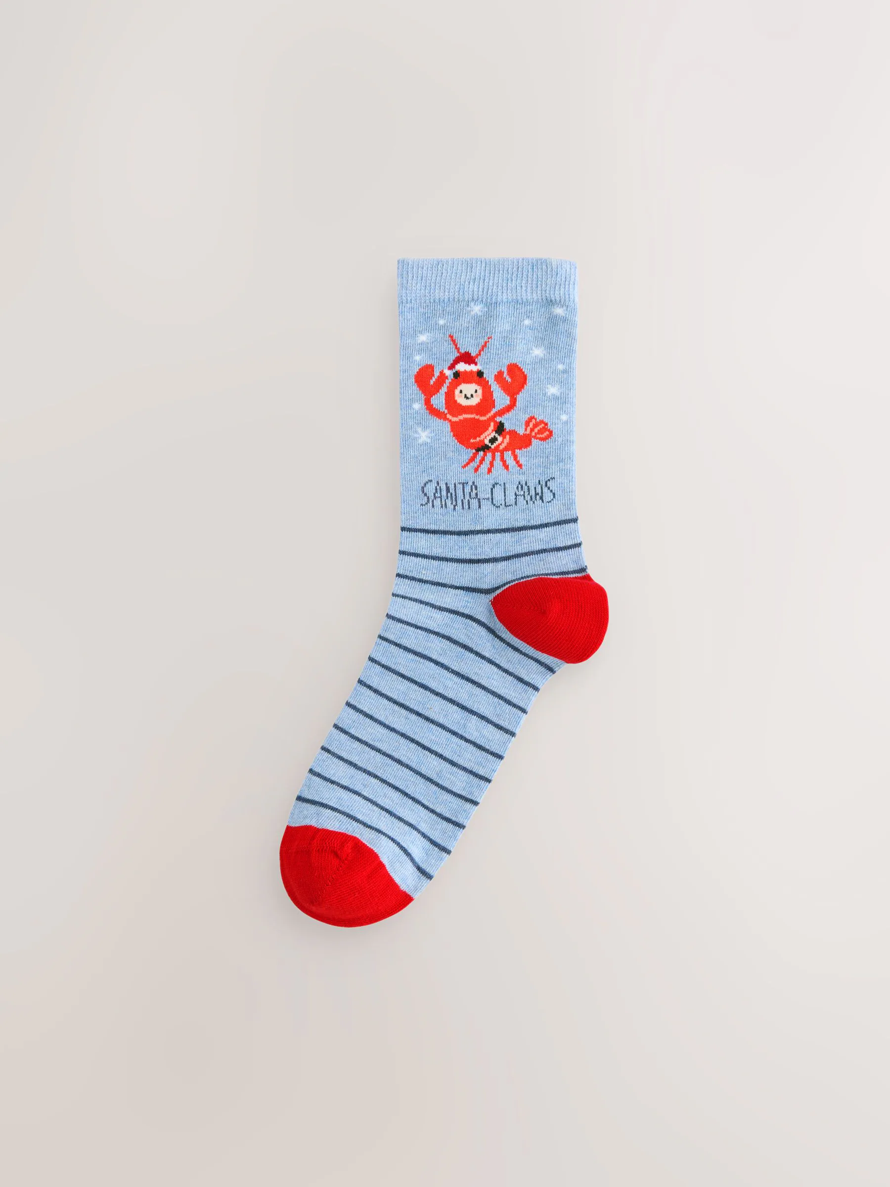 Kerstmis Karakter Slogan - Set van 4 paar enkelsokken
