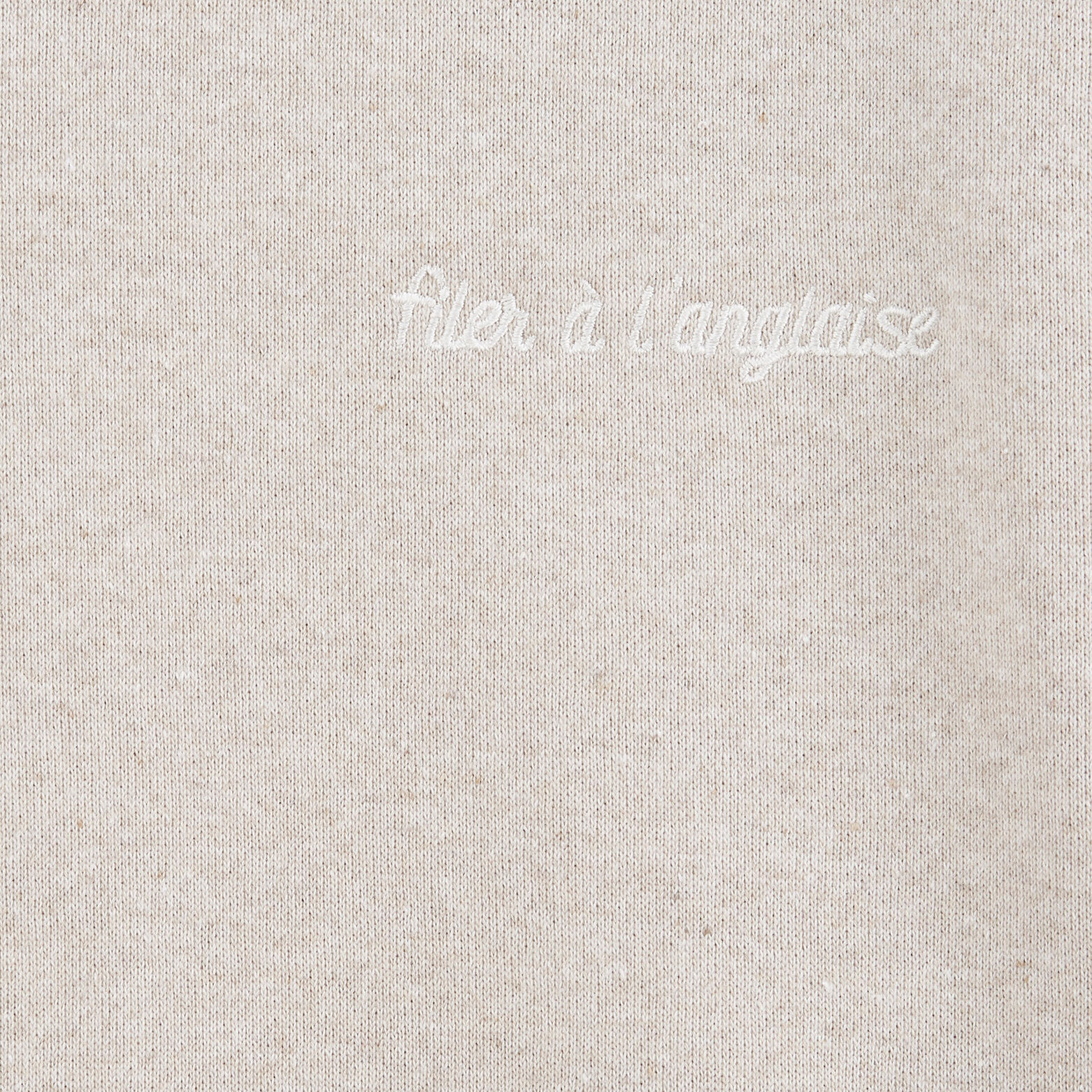 Sweat à col rond 100 % recyclé Beige