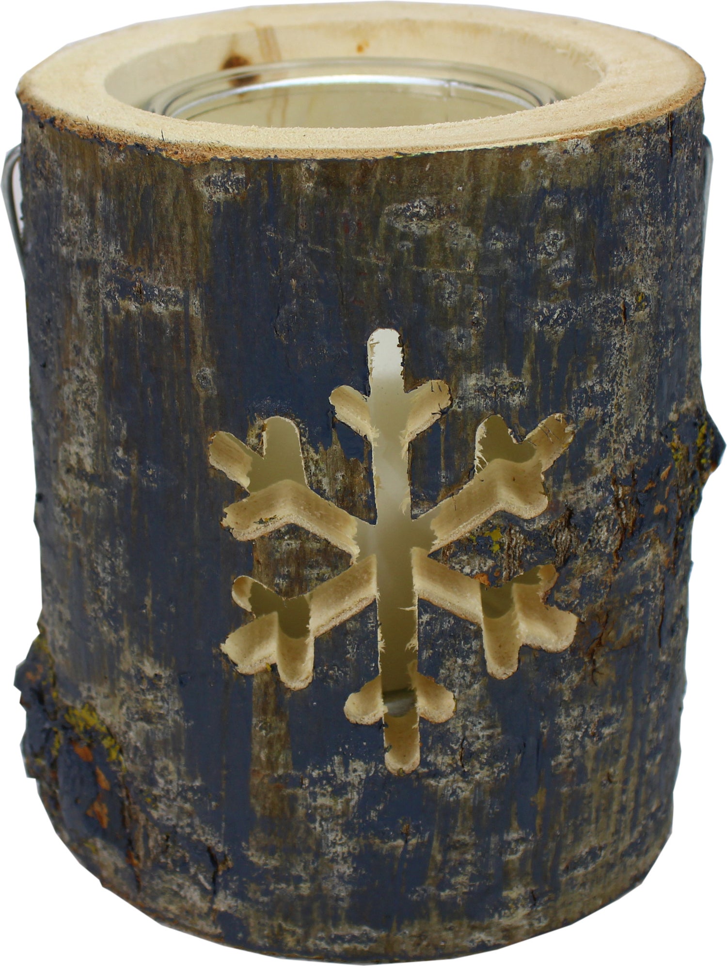 House of Rustic windlicht Lignum bruin 13 x 13 x 15 cm
