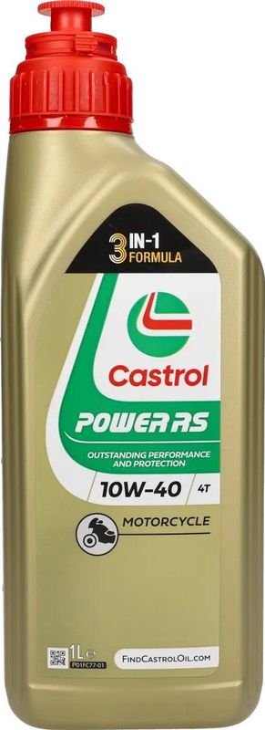 Castrol - Power RS 4T - Motorolie - 10W40 - 1L - Semi-Synthetisch