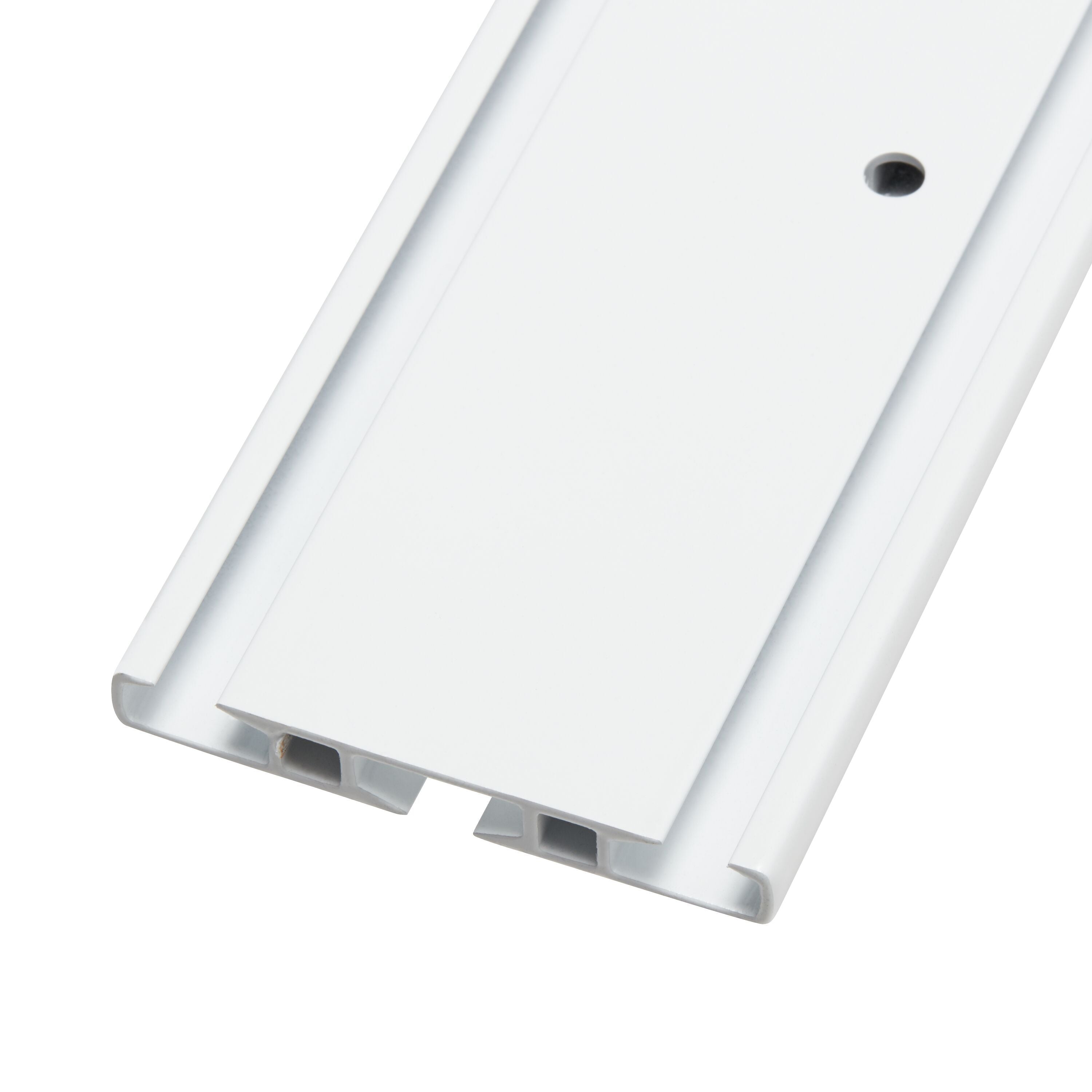 DUO PLUS Vorhangschiene - Weiss / B: 240.0 cm x T: 5.0 cm x H: 0.8 cm