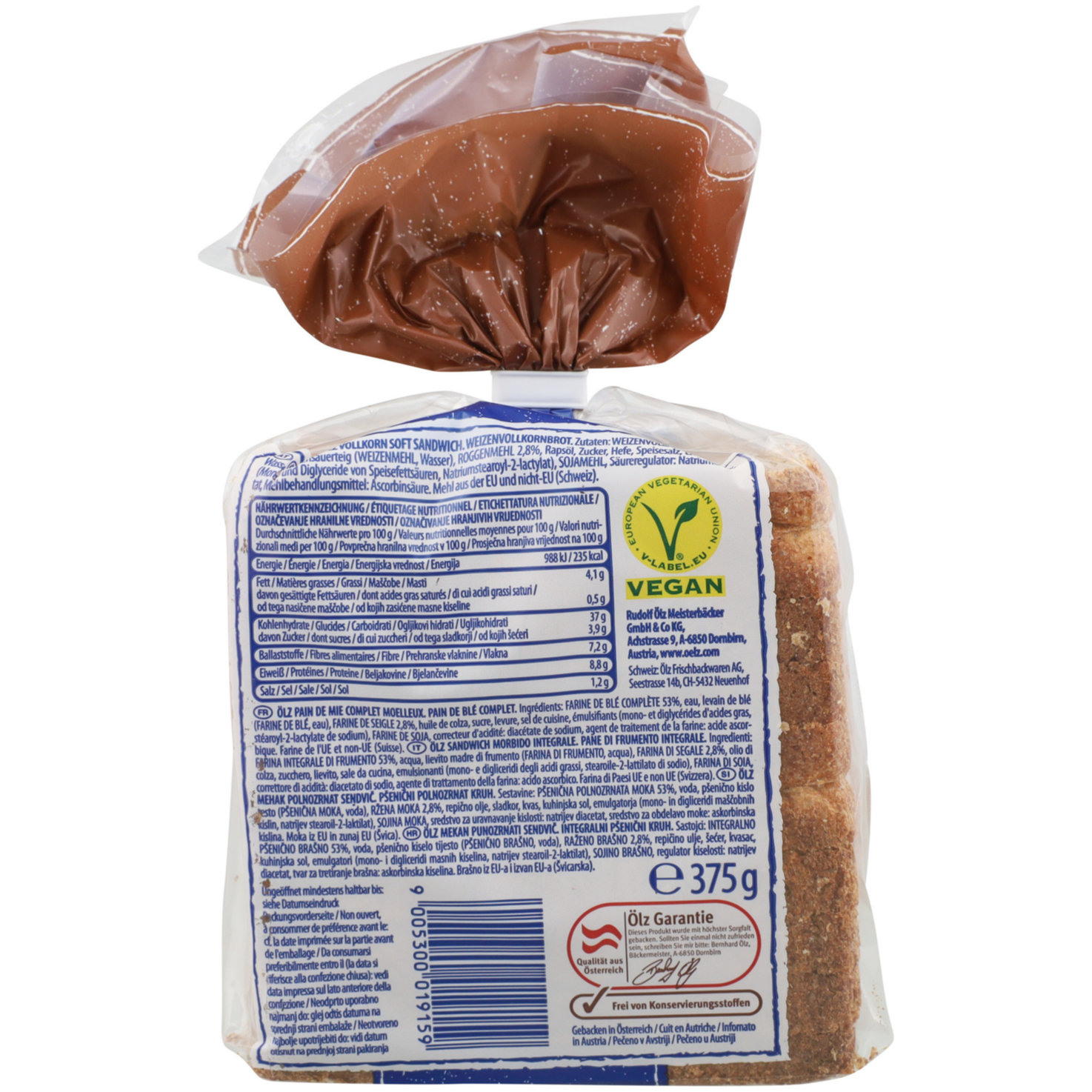 Oelz Vollkorn Soft Sandwich