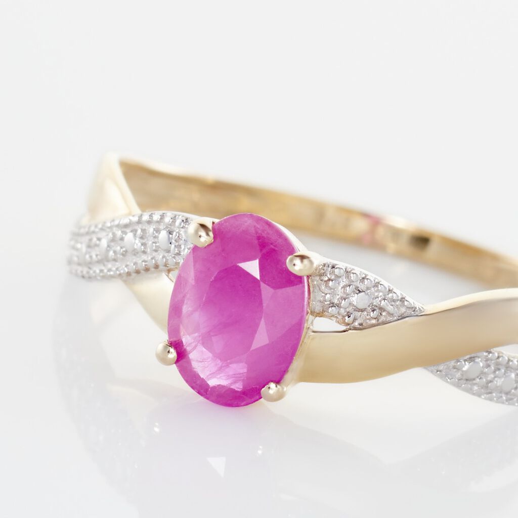 Bague Or Jaune Candice Rubis