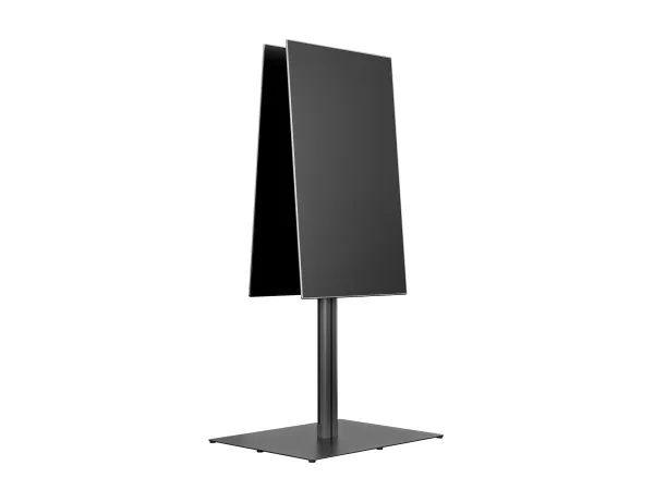 Multibrackets M Public Display Stand 180 HD Back to Back Black w. Floorbase - Stativ - for 2 LCD displays - aluminium, stål - sort - skærmstørrelse: 55