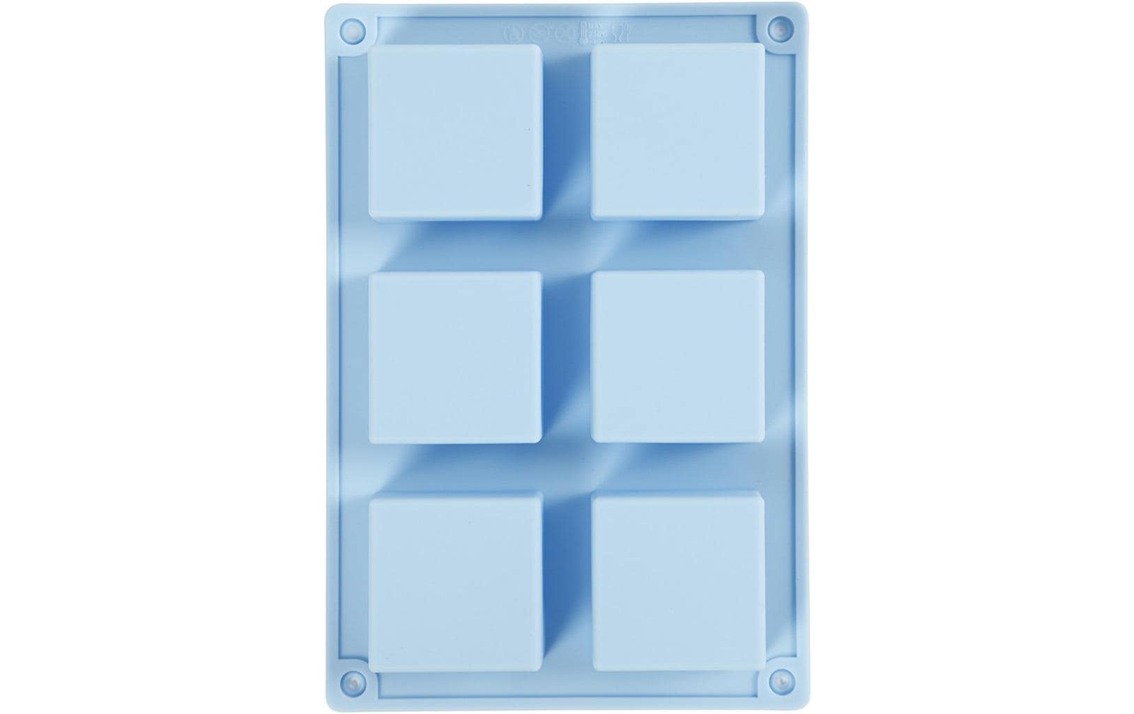 Giessform Quadrat 5 x 5 x 2.5 cm, SilikonGiessform für Eigenherstellung