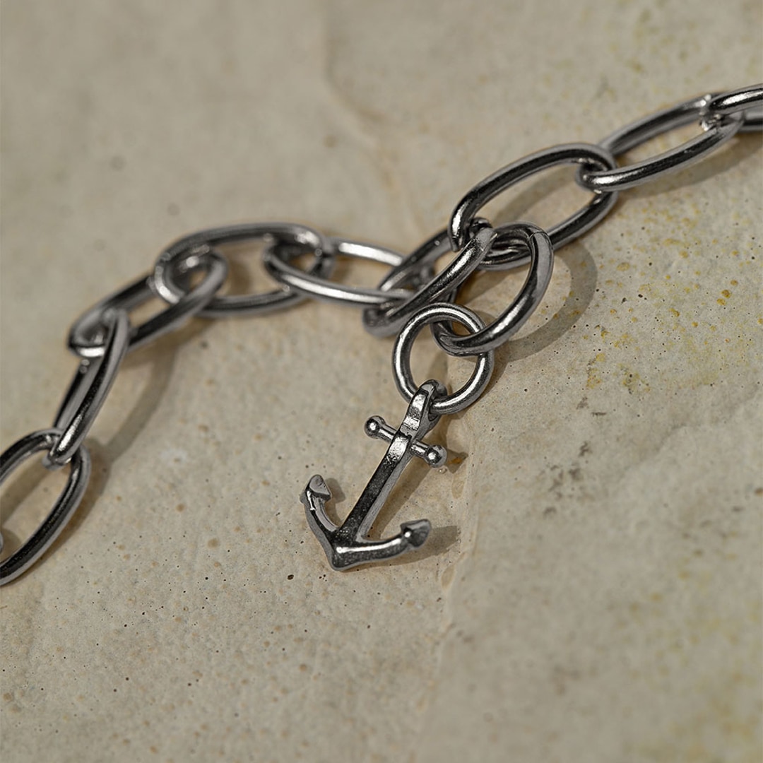 Paul Hewitt Charm Anchor Marinium Ocean Steel Silbrig