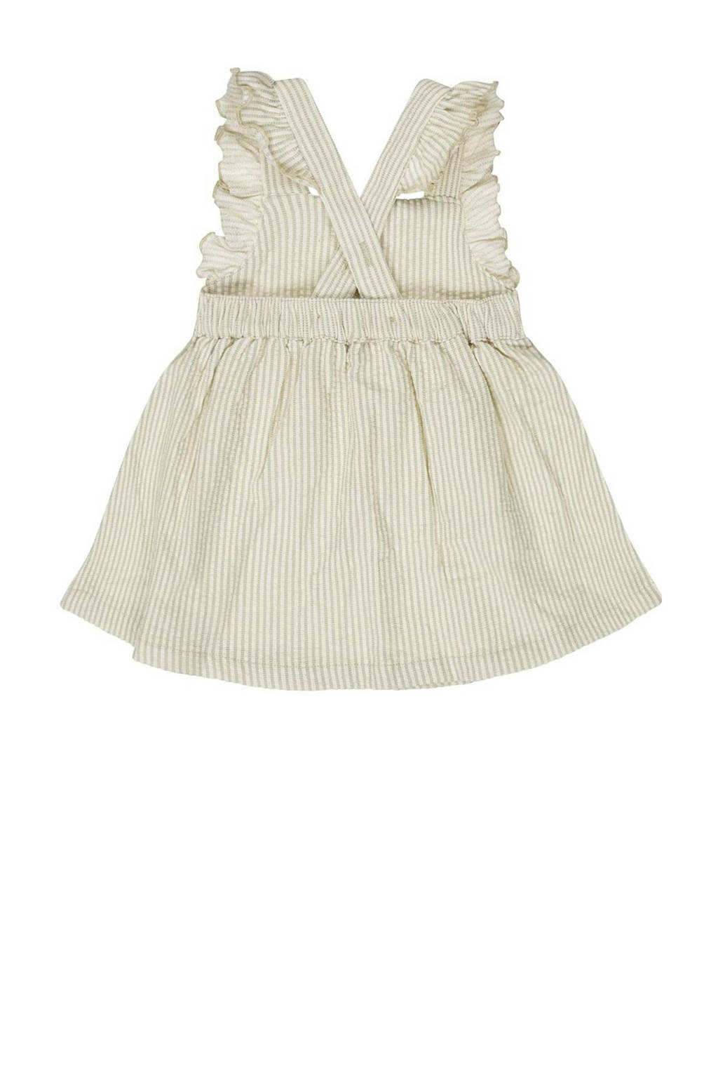 Dirkje gestreepte overgooier Dress lichtgroen