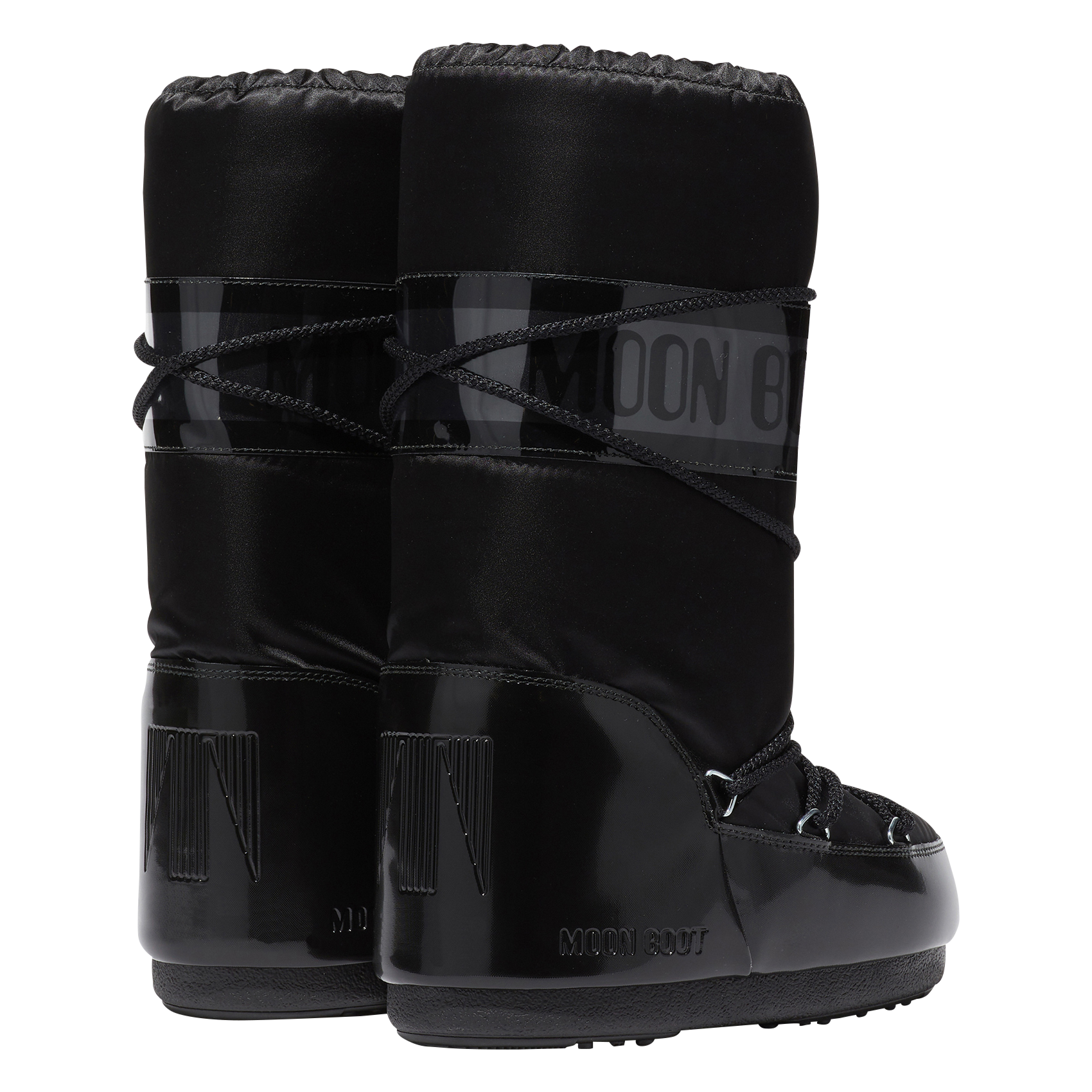 MB ICON GLANCE - Bottes à lacets en satin | Noir