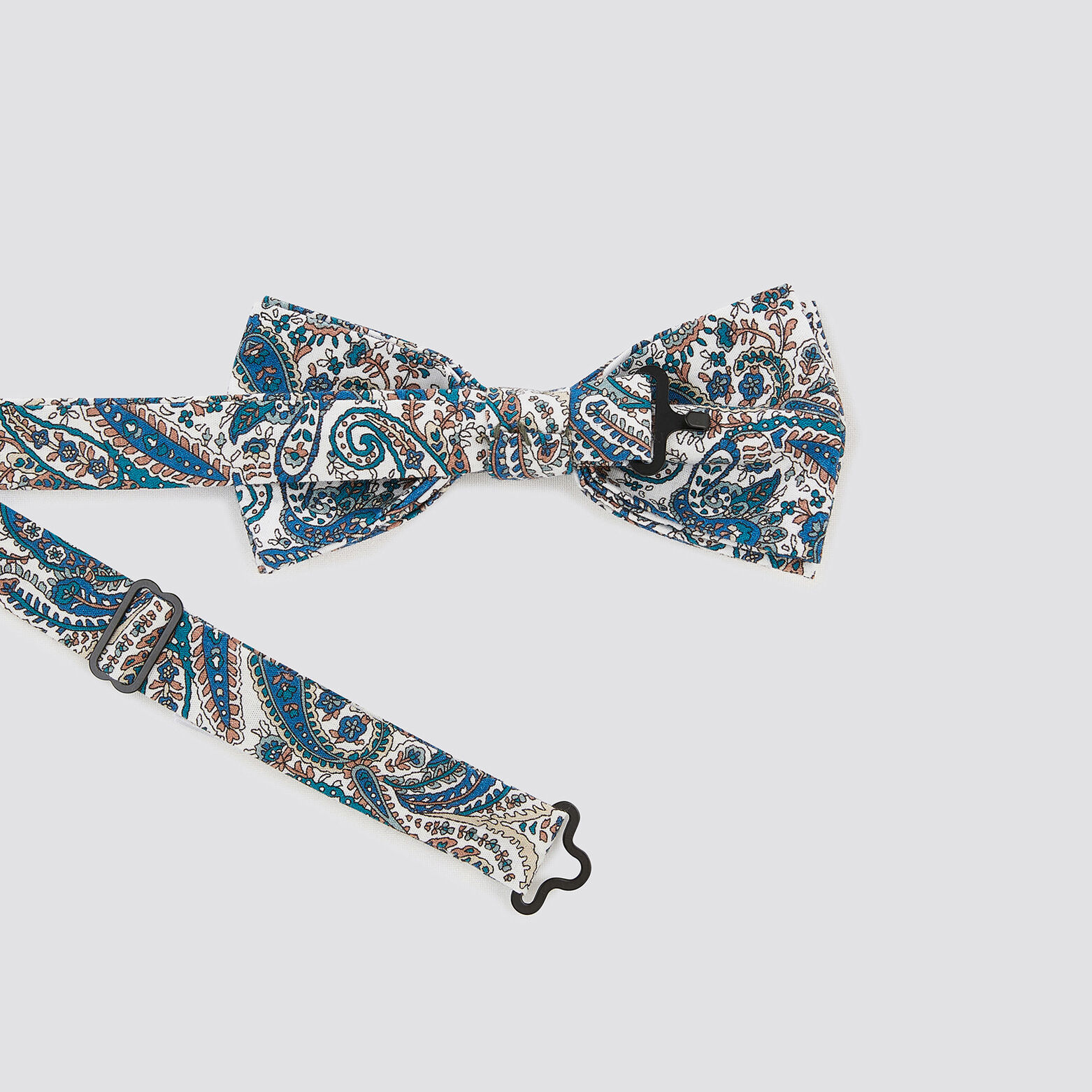 Nœud papillon à motif fleuri Bleu foncé
