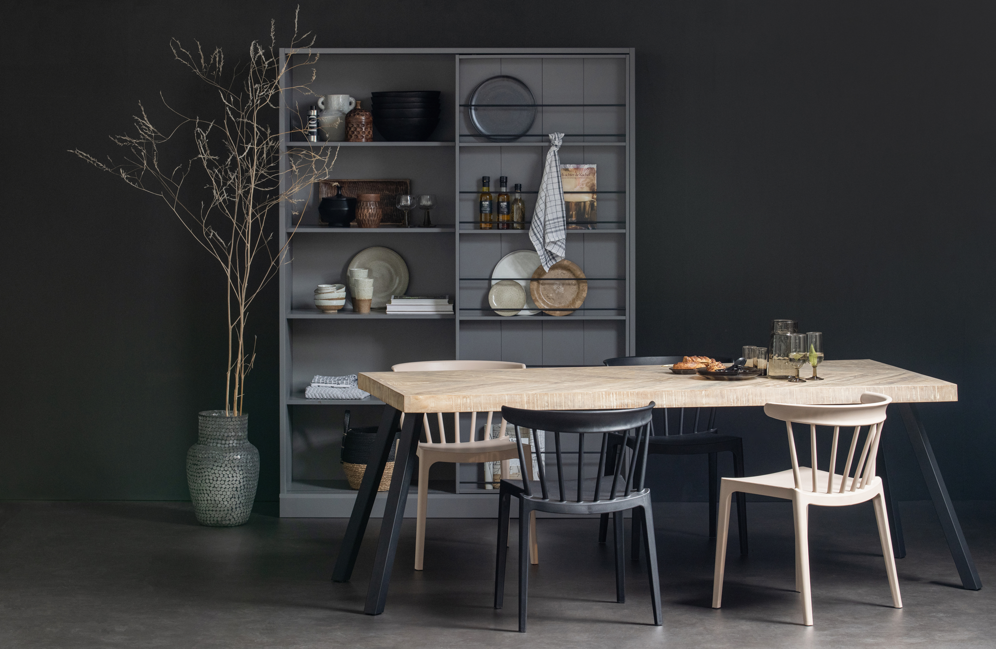 WOOOD tafel Tablo mango visgraat 180x90 Tablo Tafel Mango Visgraat 180x90 - U-poot