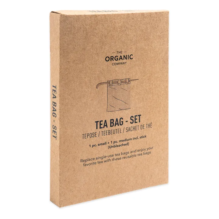 The Organic Company Sachet de thé réutilisable en coton bio