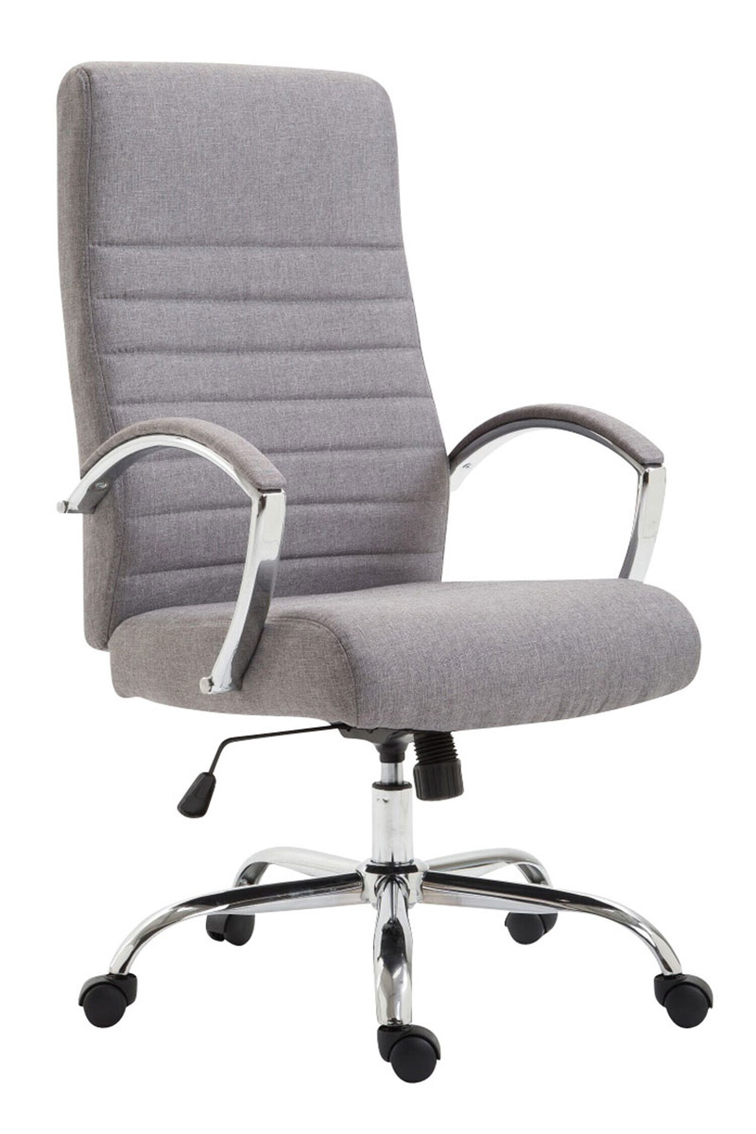 TPFLiving Bürostuhl Vallon Stoff Dunkelgrau