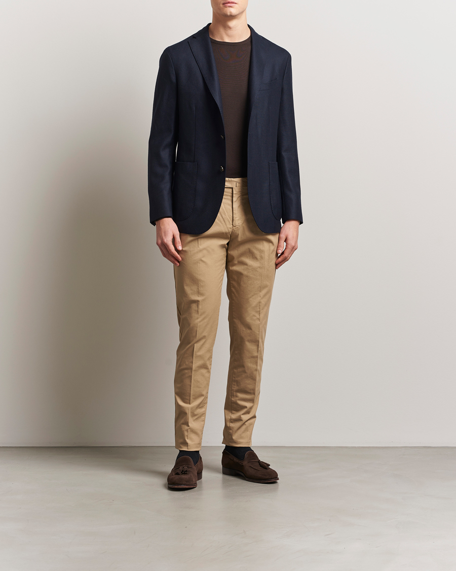 PT01 Gentleman Fit Cotton/Stretch Trousers Beige