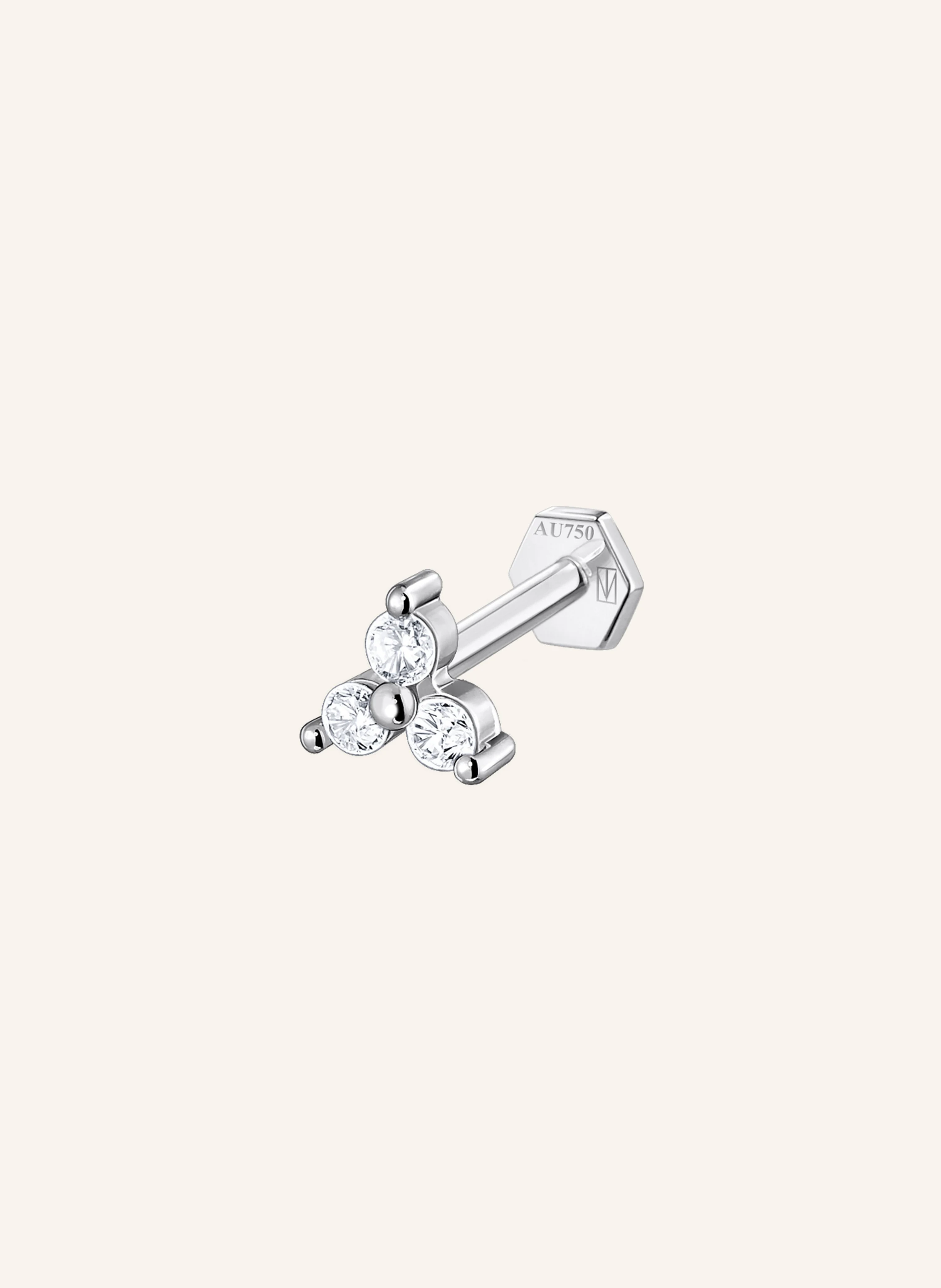 SABOTEUR Einzel Piercing Stecker Triplex Krappenfassung 4,5 Mm