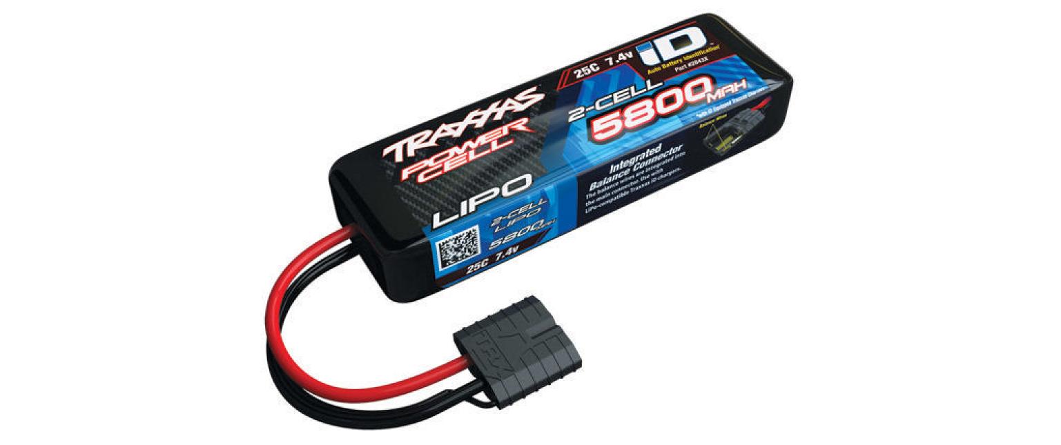 RC-Akku LiPo 5800 mAh 7.4 V 25C2S LiPo-Akku für Fahrzeuge