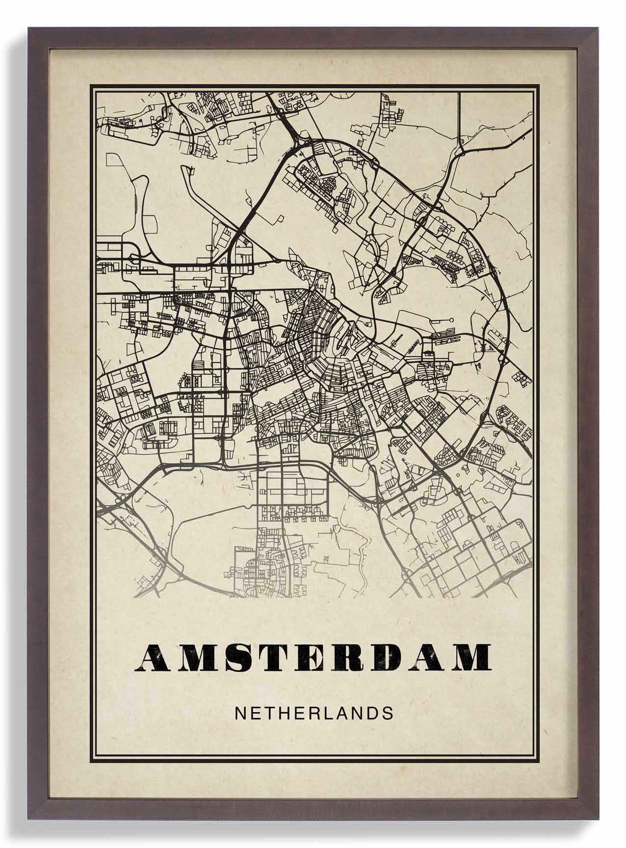 Amsterdam Stadt Sepia