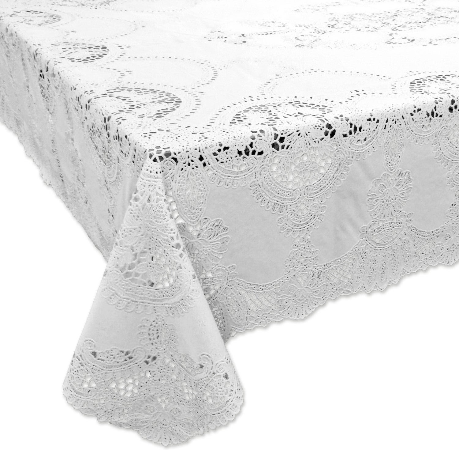 Unique Living tafelkleed Amira 135 x 180 cm wit