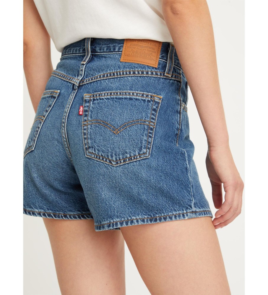 Shorts Levi's Mom 80 Azul