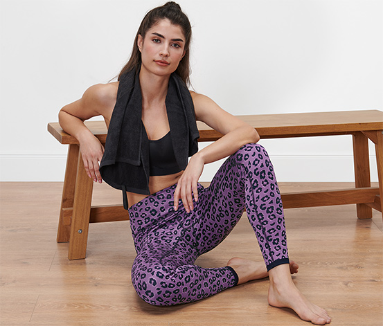 Wende-Sporttight, blau und lavendel