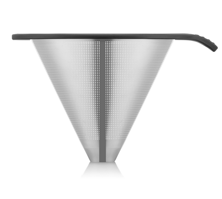 Filtre permanent - BODUM - Pour over - en inox avec anse, noir 1.5L