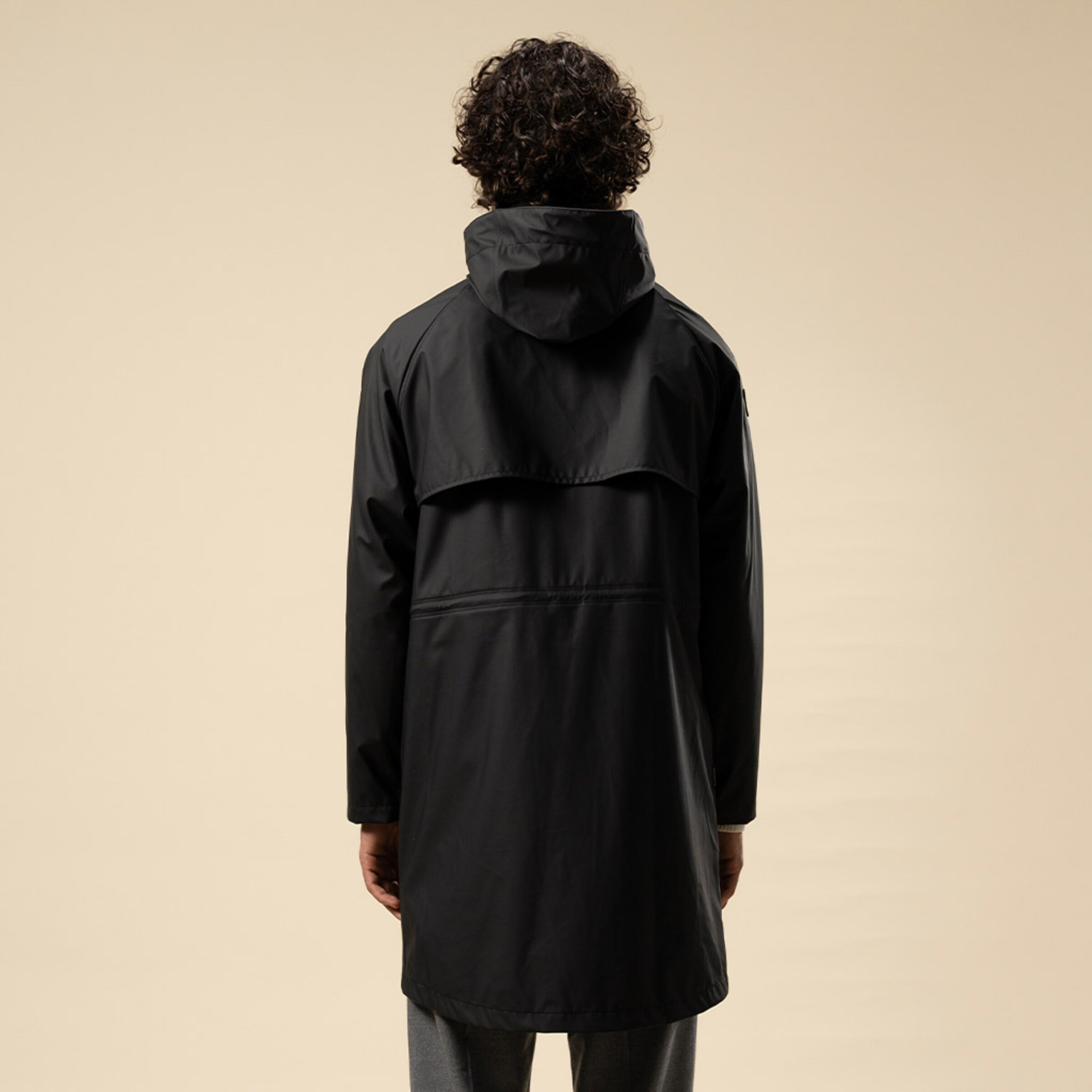 Everyday Rain Jacket Long Midnight Black
