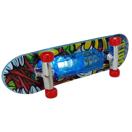 Fun Trading Fingerboard Skateboard mit LED Licht, 1 Stück, 2-fach sortiert