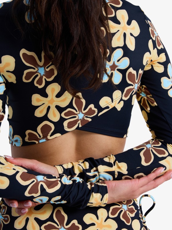 The Beach Babe Lycra manches longues cropped Noir Femme