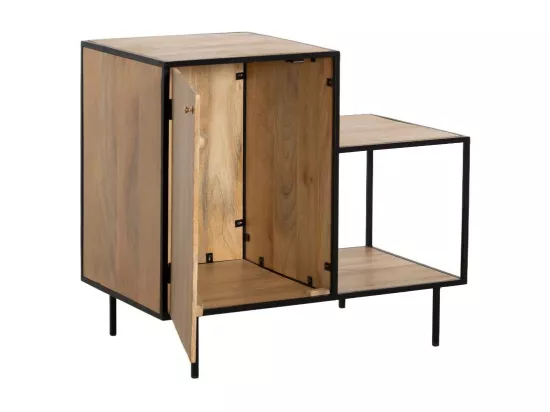 Meuble sous vasque en bois de manguier et métal Agathe
