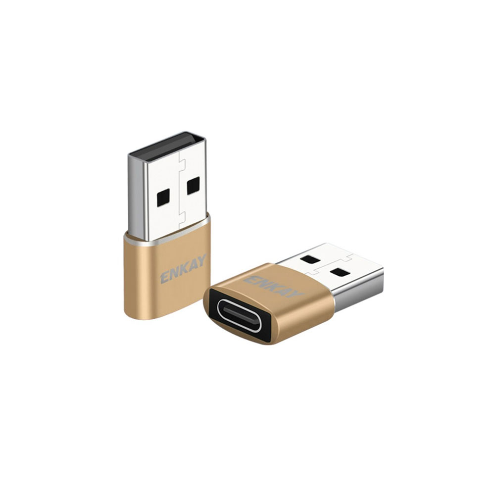 USB C auf USB A Lade und Daten Adapter Stecker Fast Charge - Gold