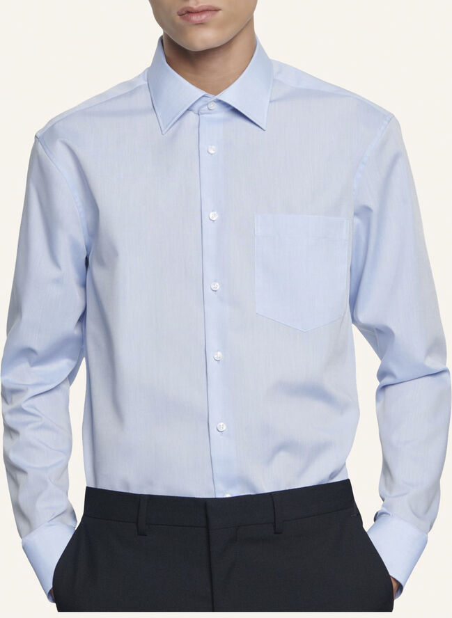 Seidensticker Business Shirt Regular Long sleeve Kent-Collar Uni Blue