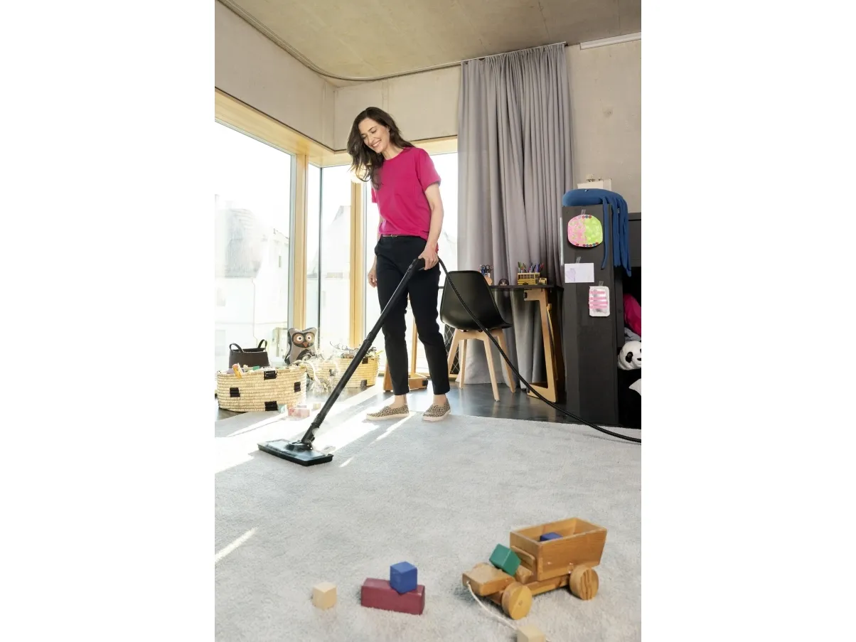 Kärcher SC 4 Deluxe EasyFix, Cylinderdamp rengøringsmiddel, 1,3 L, Sort, Hvid, Dreje, 50 cm, 5 m