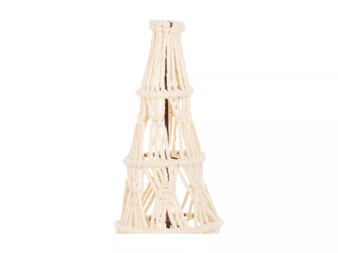 Arbre décoratif en coton tressé blanc d18x52h