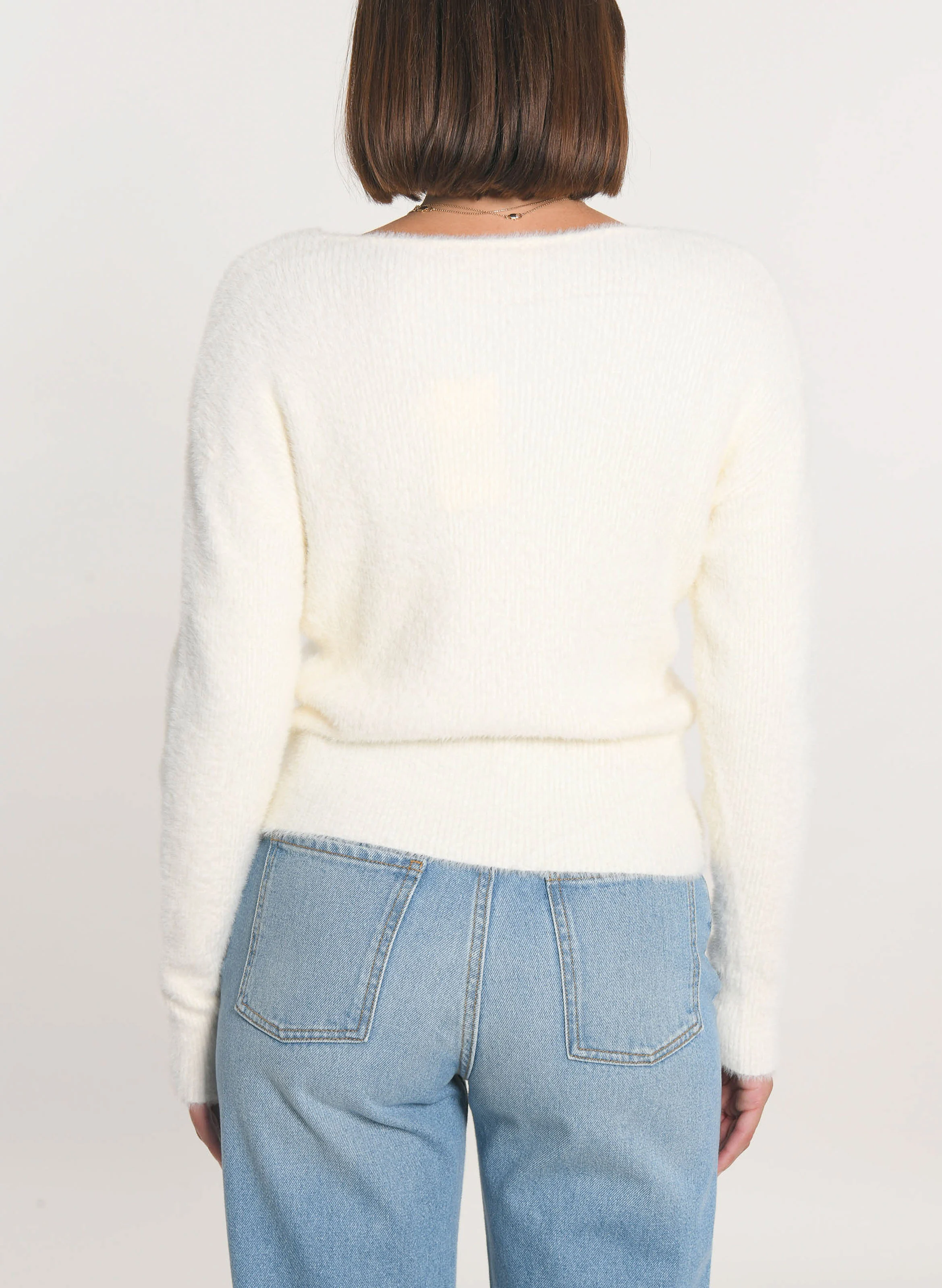 MYLO - Pull oversize en maille | Blanc