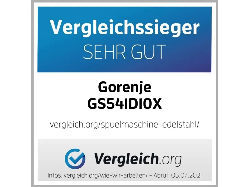 Gorenje GS541D10X - Opvaskemaskine - Sort