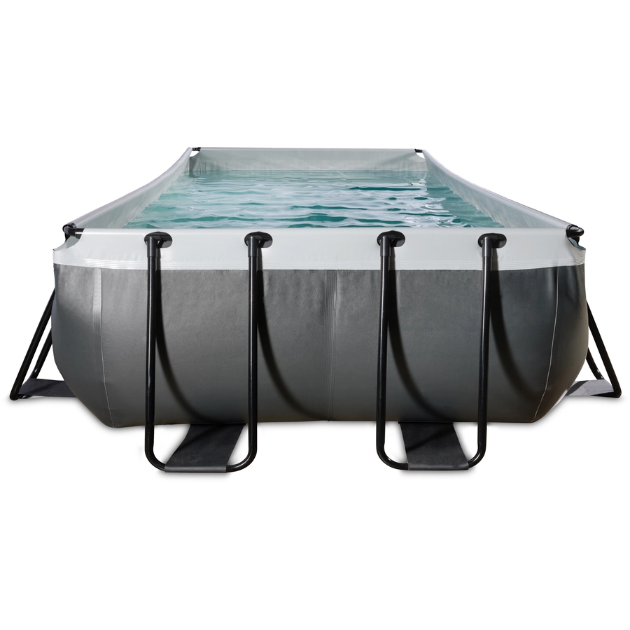 EXIT Black Leather Pool 540x250x100cm mit Sandfilterpumpe - schwarz