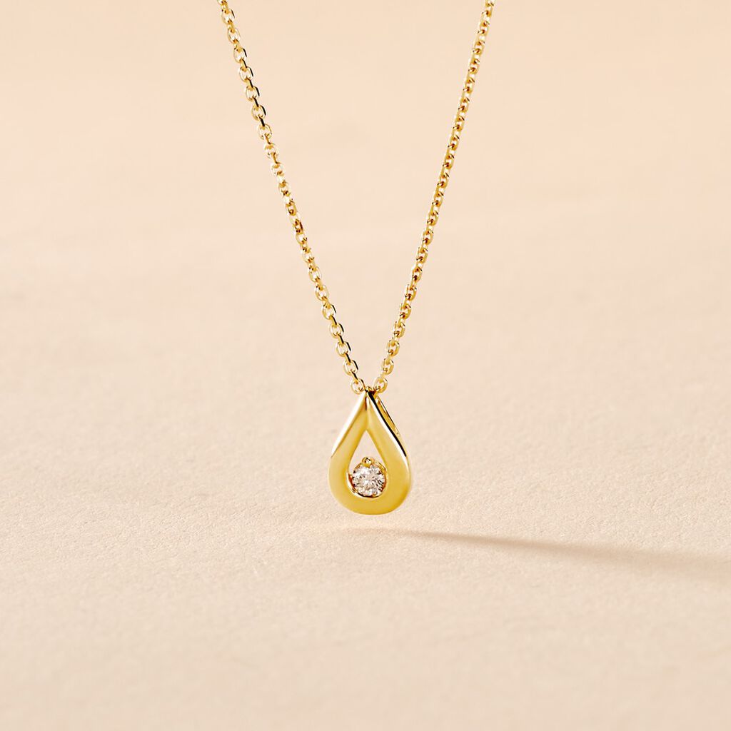 Collier Purete Or Jaune Diamant