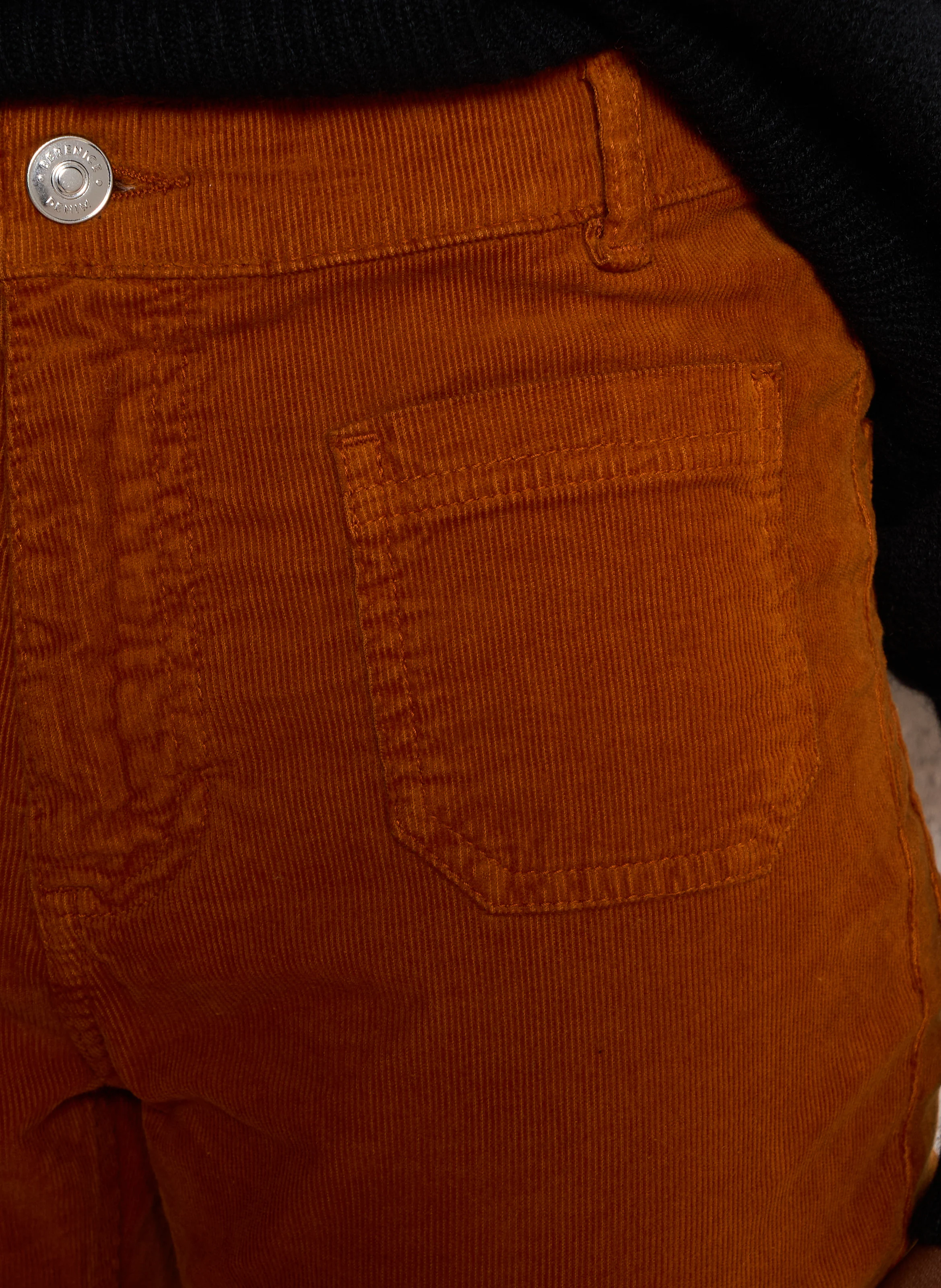 ODESSAVELOURS - Jean flare velours| Marron