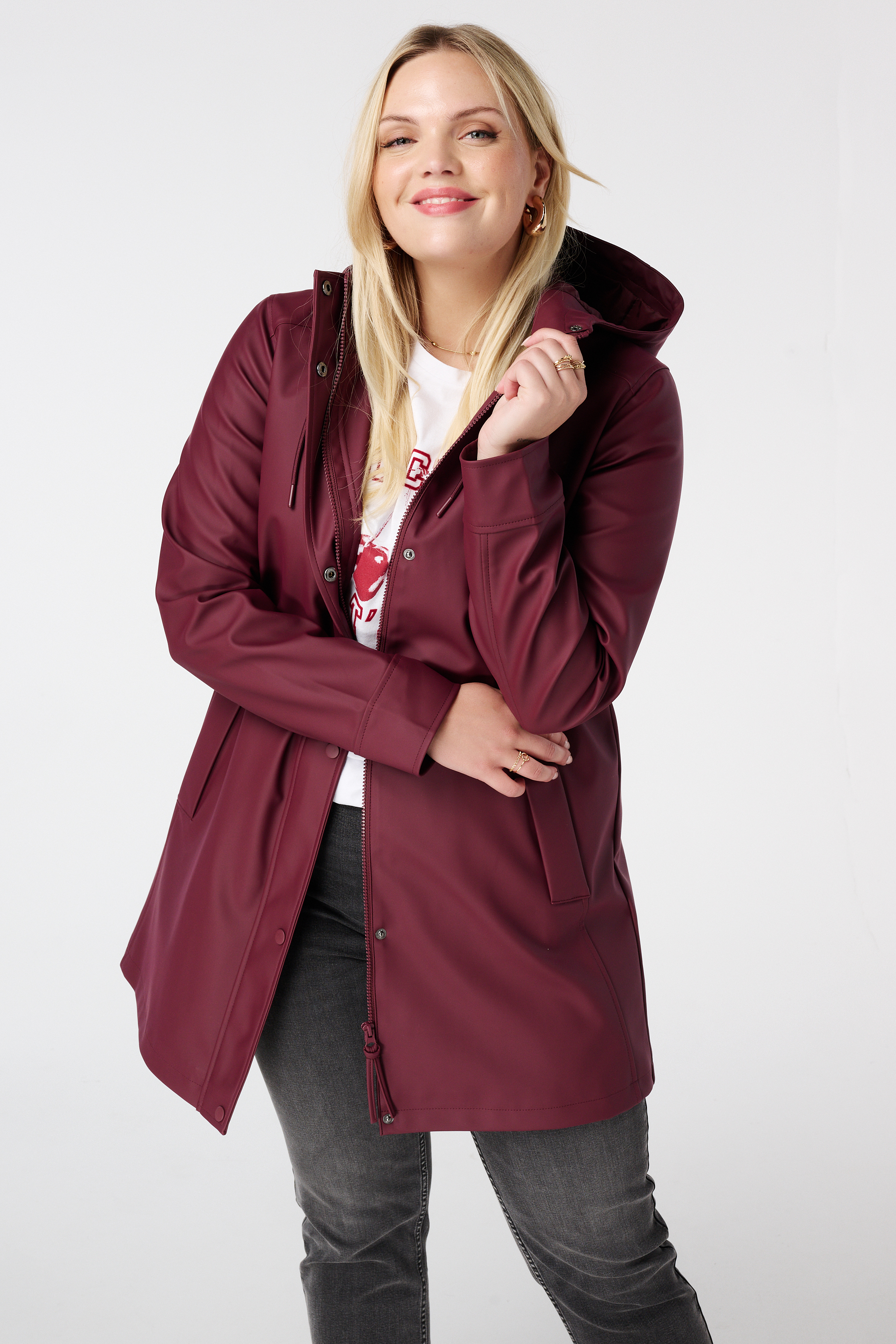 Regenjas met capuchon Bordeaux