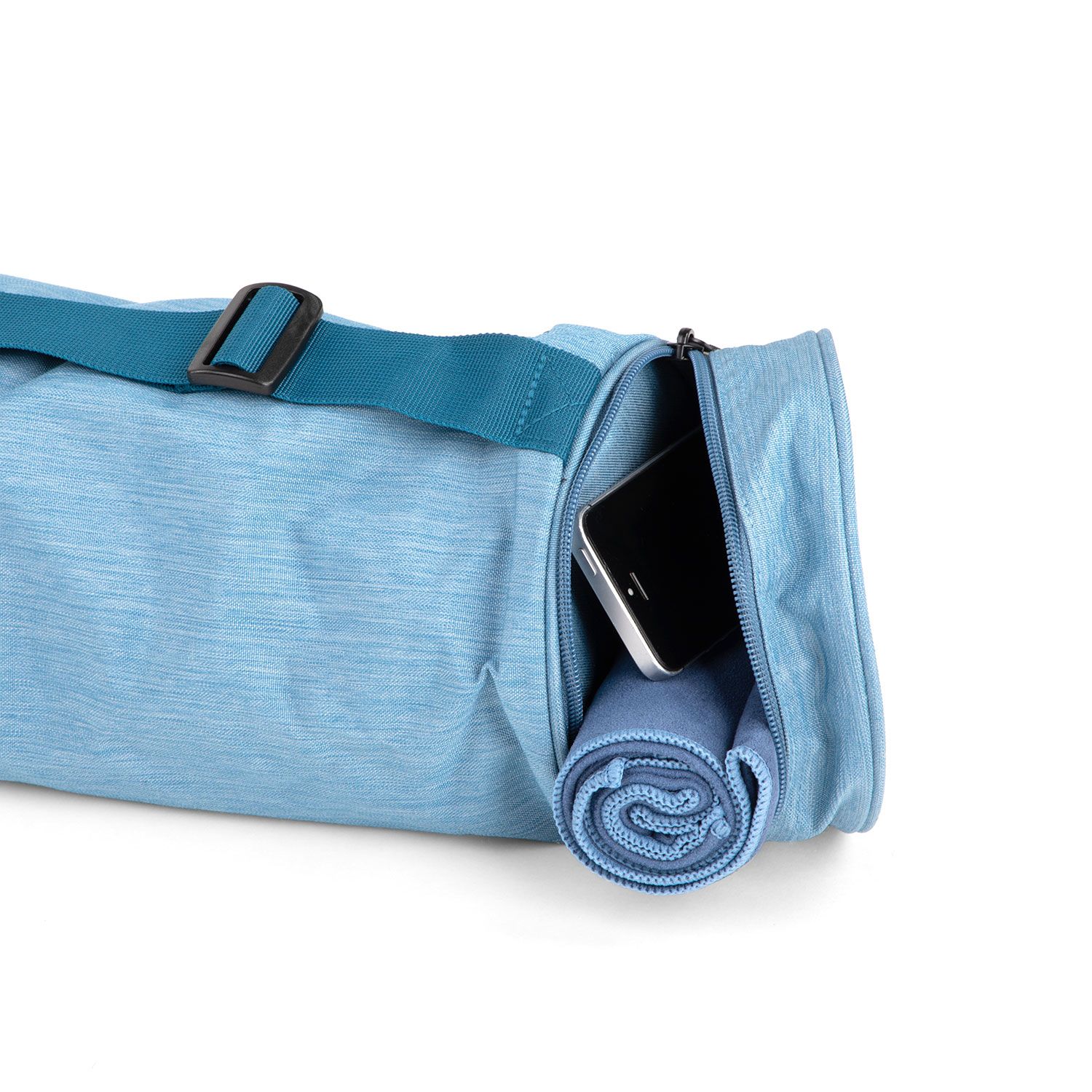 bodhi Yogamatten Tasche Asana Bag XXL 80  graublau meliert , Polyester/Polyamide bestickt