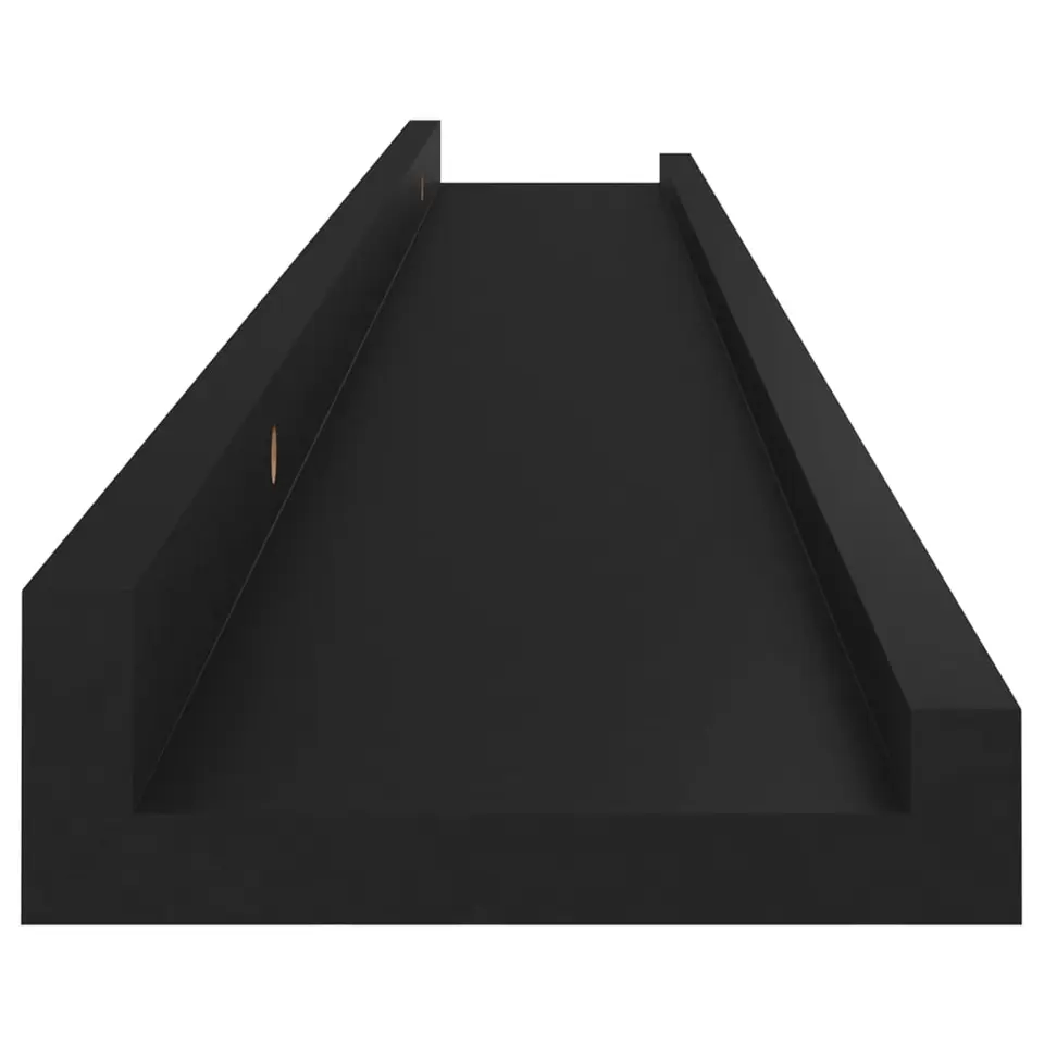 vidaXL - Plank - Zwart - MDF - 80 x 9 x 3 cm - 4 stuks