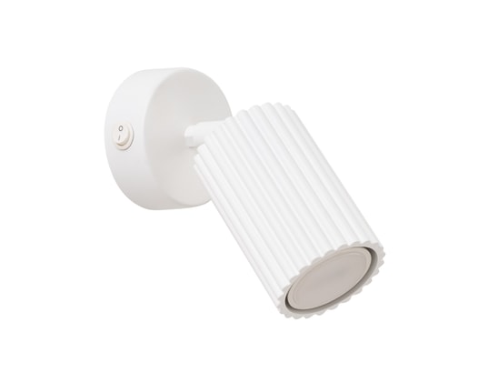 SOLLUX LIGHTING - Applique karbon blanc avec interrupteur