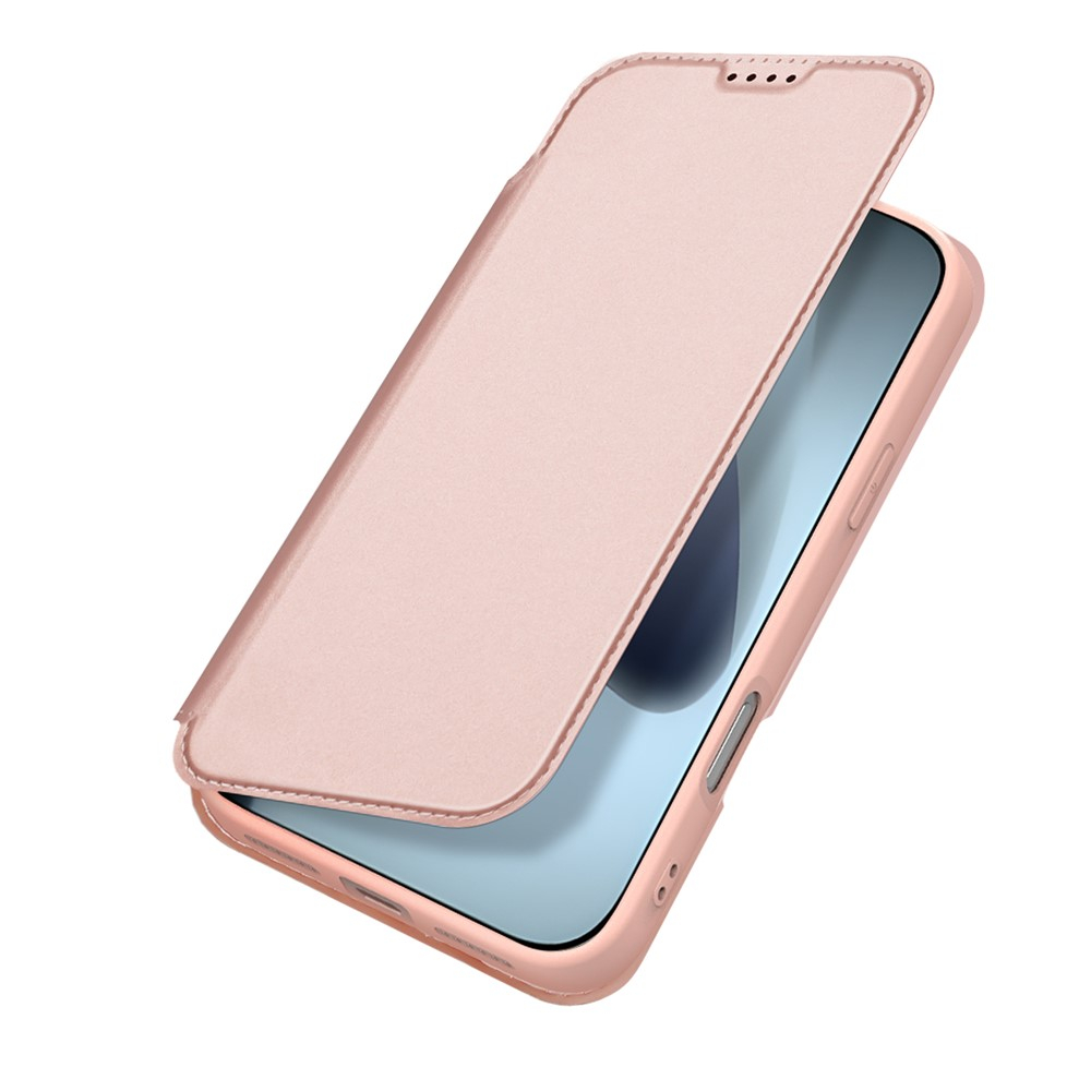 iPhone 17 Pro Flip Wallet Cover Leder Tasche - Rosa
