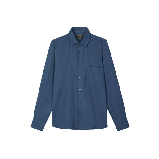 Mads Nørgaard Alaska Flannel Sune Skjorte, Midnight Navy, XL