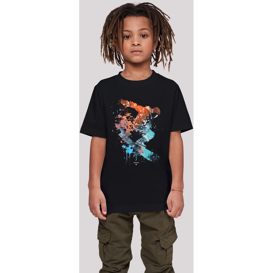 F4NT4STIC T-Shirt Snowboarder schwarz