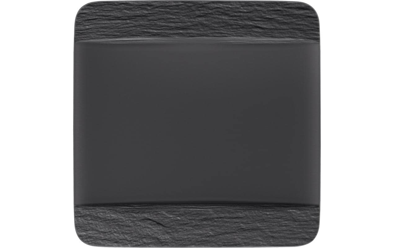 Speiseteller Manufacture Rock 6 Stück, Schwarz<br>Essteller quadratisch