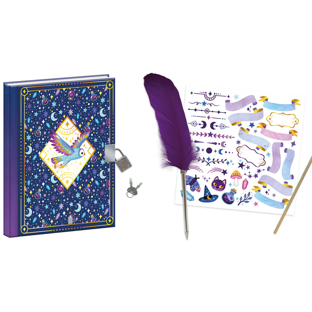Janod dagboek met slot en pen - magic school