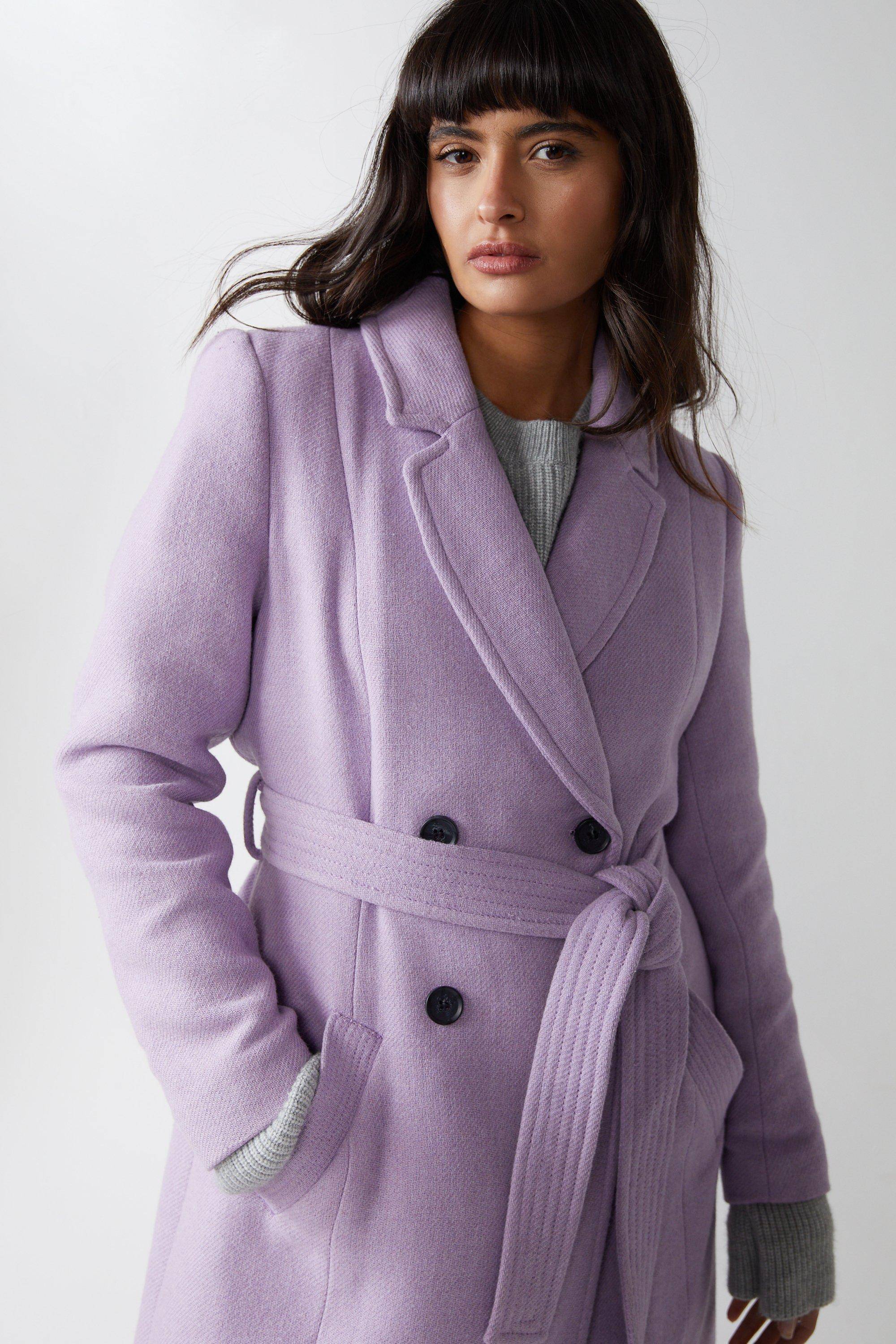 Warehouse Veste en laine italienne à double boutonnage avec ceinture